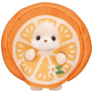 Calico Critters Fruity Babies Yulie Fennec fox in her orange costume!